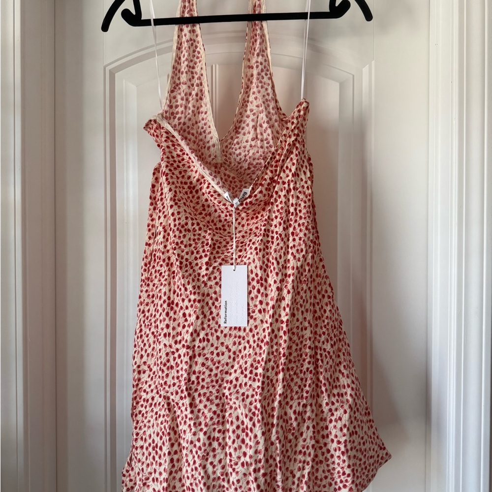 NWT Reformation Delanie halter dress, size L - Picture 4 of 8